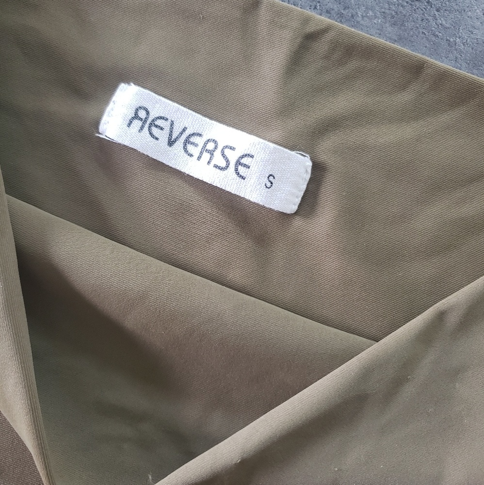 Olive Reverse Bandeau Bikini Top - Picture 3 of 3